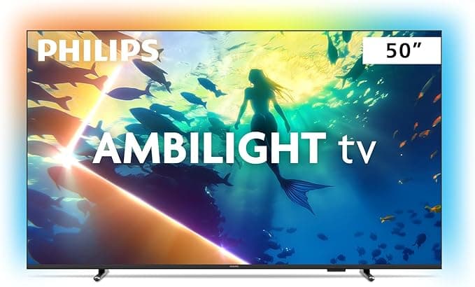 PHILIPS, Smart TV Ambilight 50" 4K, 50PUG8100/78, Comando de Voz, HDR10 /Dolby Atmos, VRR/ALLM, Bluetooth