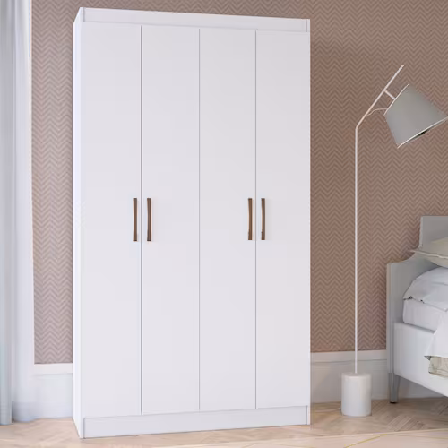 Armário Multiuso 4 Portas 8 Prateleiras Dueto Doripel - Branco