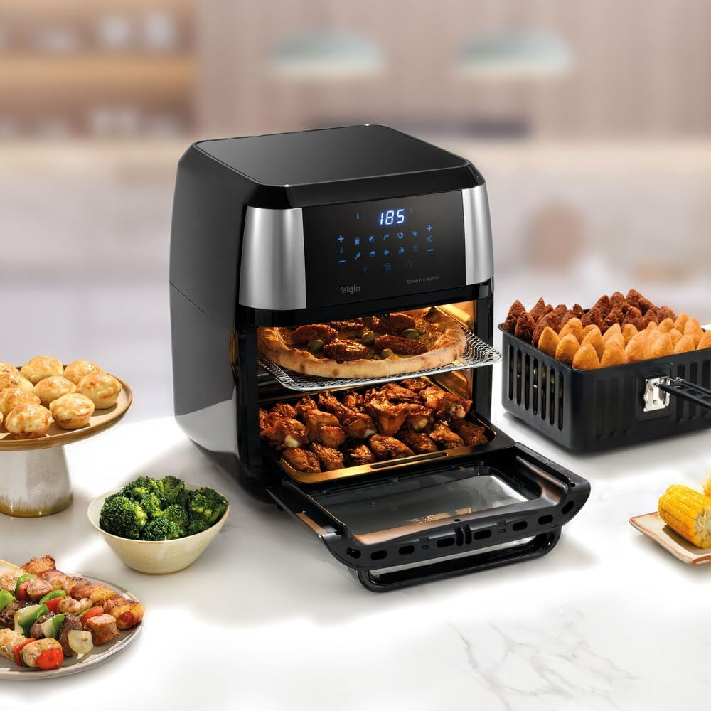 Fritadeira Forno Oven Fry 4 em 1 Elgin 12 Litros 220V - Assa, Frita sem óleo, Desidrata e Reaquece - Airfryer