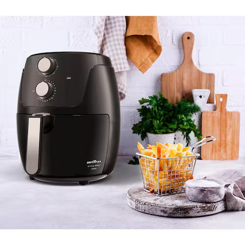 Fritadeira Air Fryer Britânia BFR37 4,2L 1500W Revestimento Dura Mais - Preto - 110V