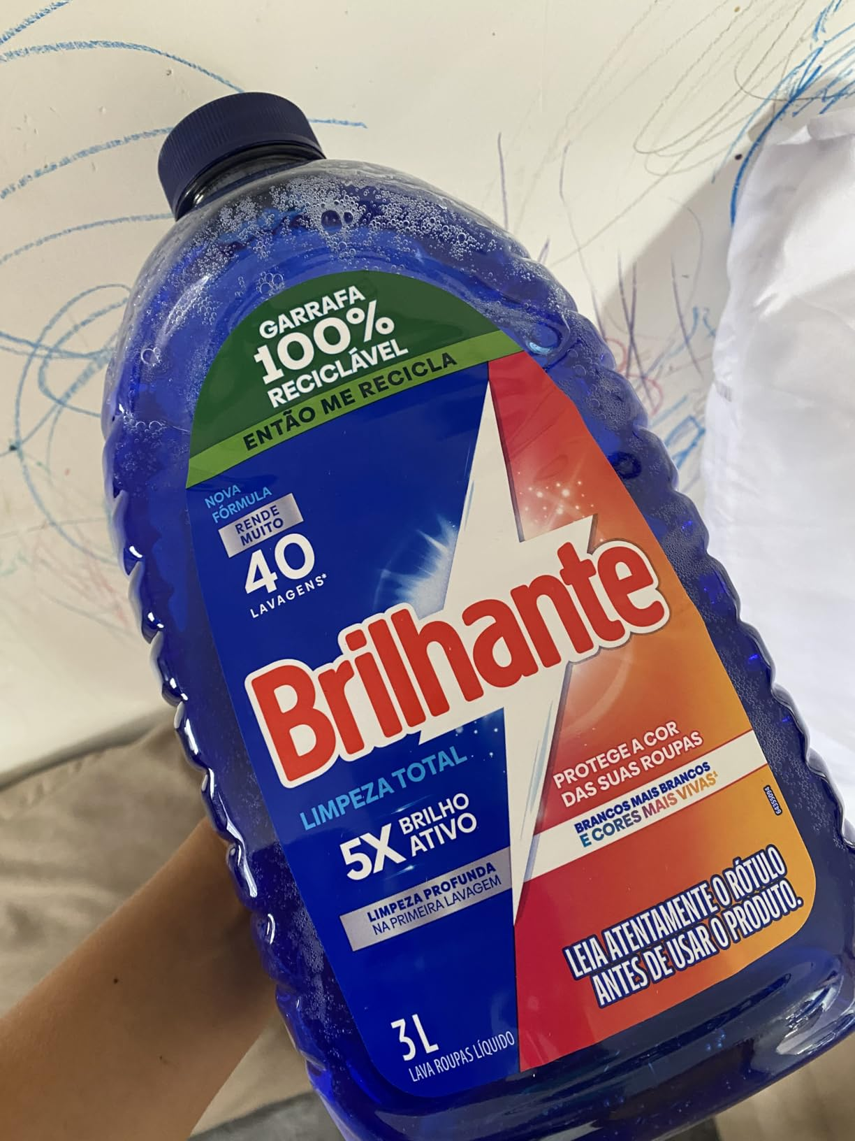 Brilhante Limpeza Total - Lava Roupas Líquido 3L