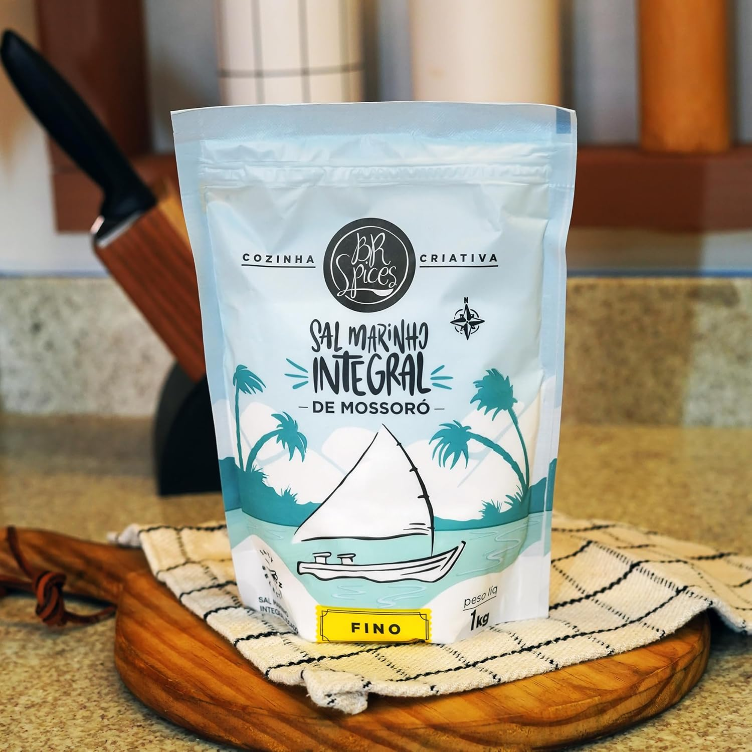 Br Spices Sal Marinho Integral Fino Br Spices Pouch 1Kg
