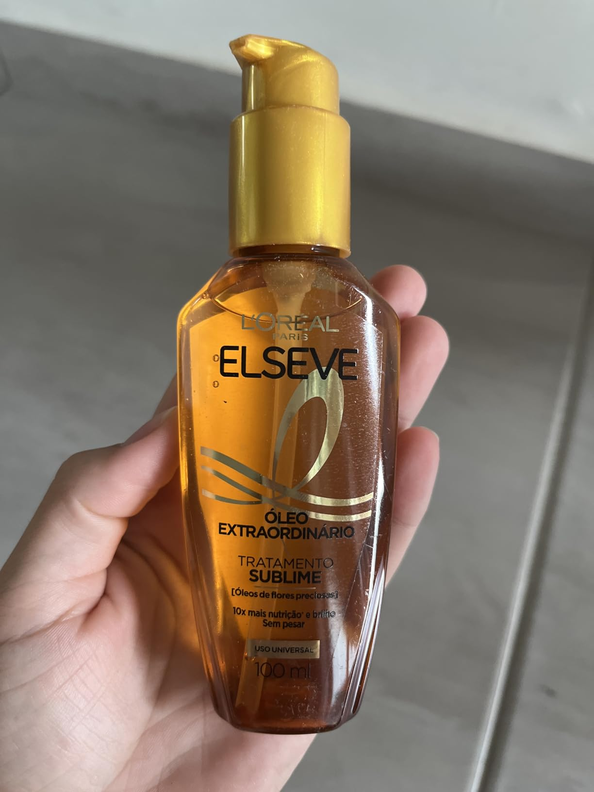 L'Oréal Paris Elseve Óleo Extraordinário Finalizador Capilar, Nutrição Profunda com 6 Óleos Preciosos, Anti-Frizz, Proteção Térmica até 230°C, Brilho Intenso para Todos os Tipos de Cabelo, 100ml
