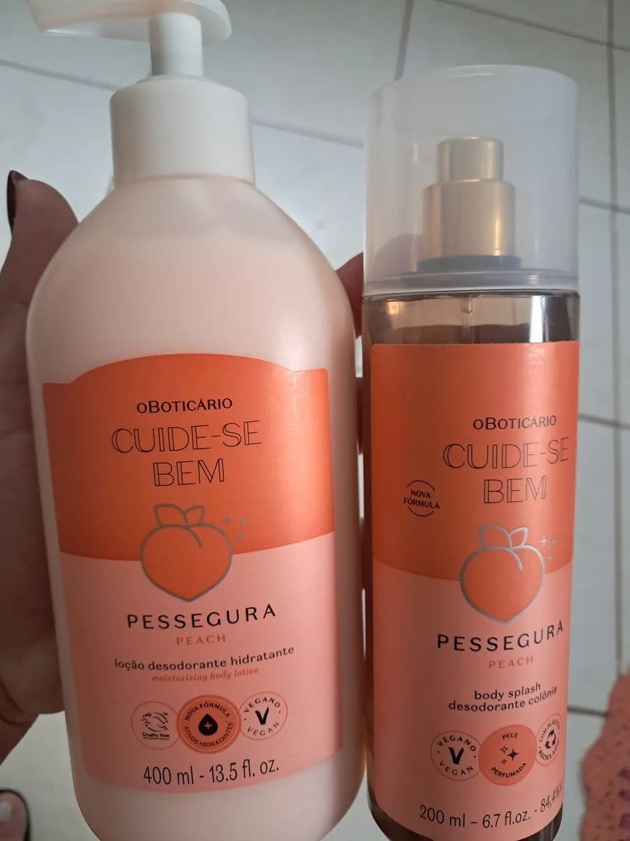 Combo Cuide-se Bem Pessegura : Body Splash 200ml   Loção Cor