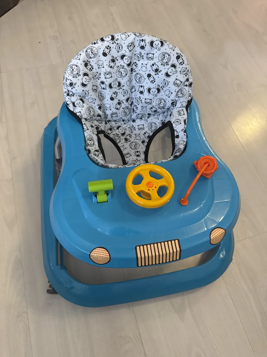 Andador Safari II Infantil Primeiros Passos Tutti Baby Azul