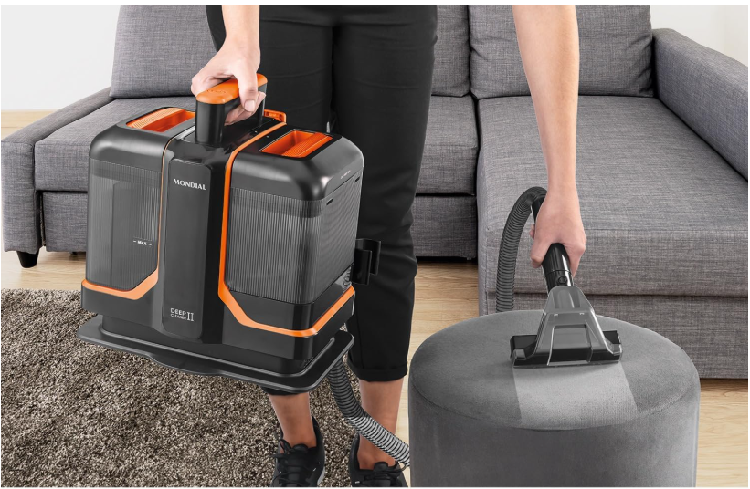 MONDIAL Extratora e Higienizadora Portátil Deep Cleaner II, Preto/Laranja, 1800W, 220V - EXP-02-O