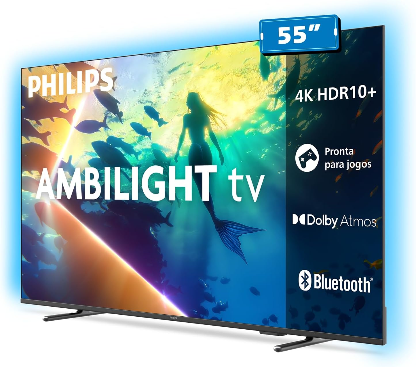 PHILIPS, Smart TV Ambilight 55" 4K, 55PUG8100/78