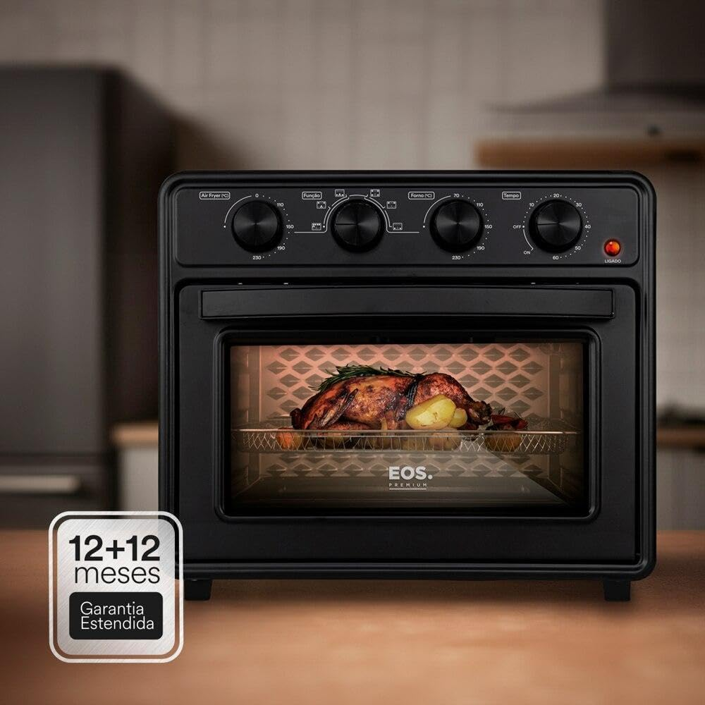 Forno e Fritadeira Air Fryer Eos 35 Litros Premium All Black Eaf35ap 110v