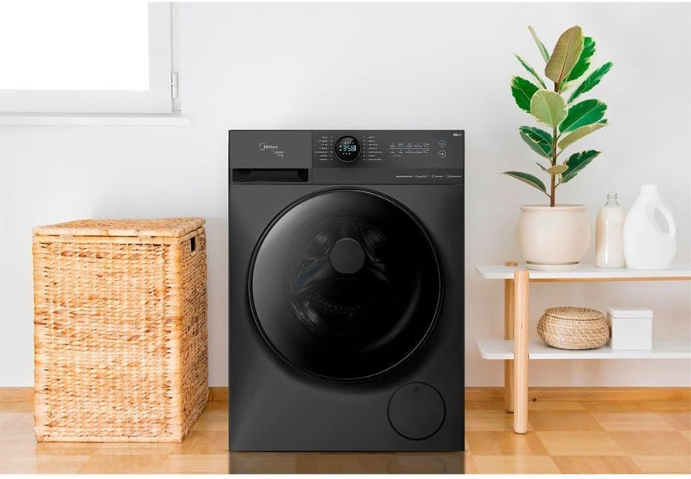 MÁQUINA DE LAVAR ROUPAS MIDEA 11KG INVERTER HEALTHGUARD WI-FI TITANIUM MF201W110WB 220V