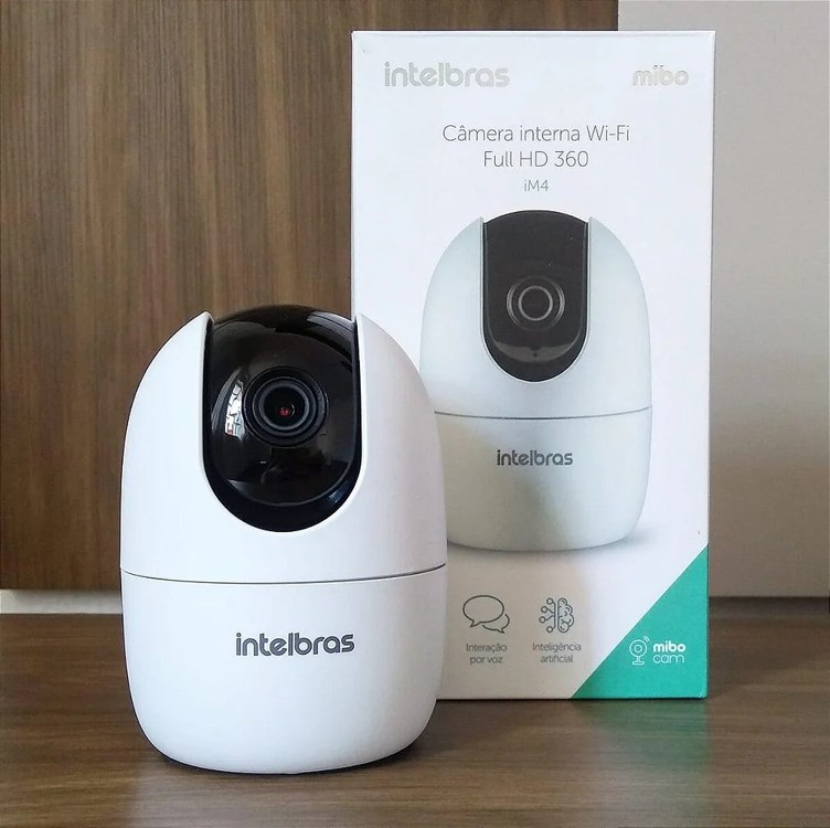 Câmera Inteligente Interna 360° Compatível com Alexa Wi-Fi Full HD IM4 C Branco Intelbras