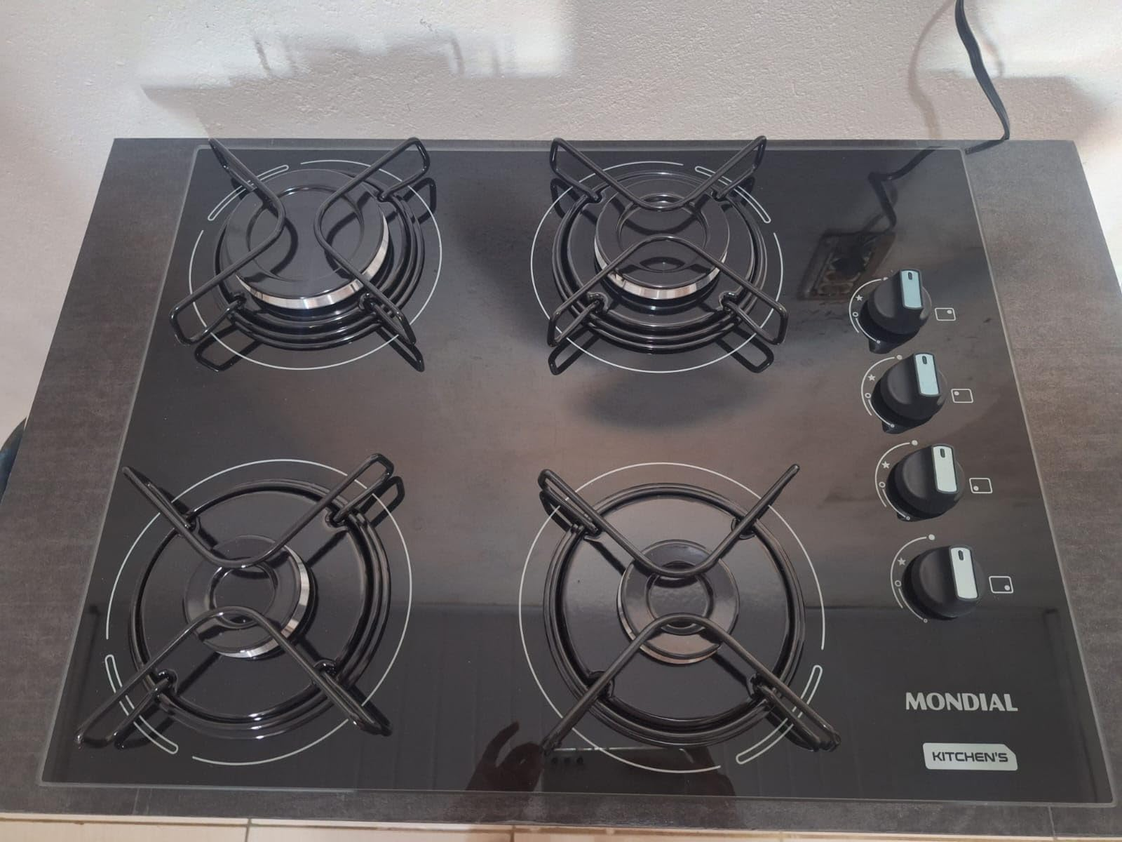 MONDIAL Cooktop a Gás, 4 Bocas, Preto/Inox, Bivolt - CTG-01