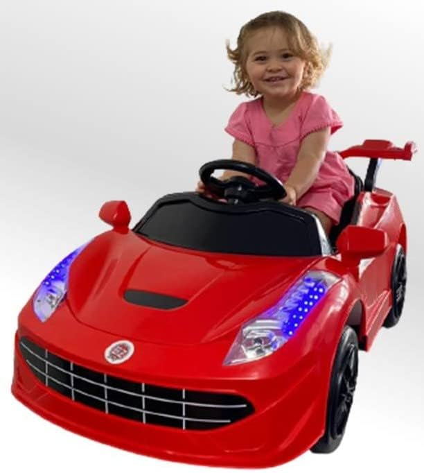 Carro Elétrico Infantil BZ Car Vermelho com Luzes, Sons e Volume Ajustável BARZI MOTORS.