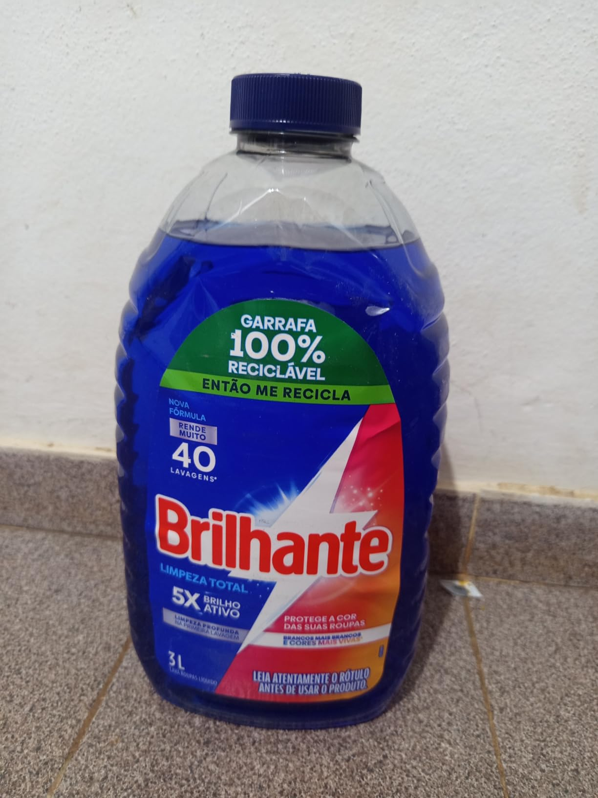 Brilhante Limpeza Total - Lava Roupas Líquido 3L