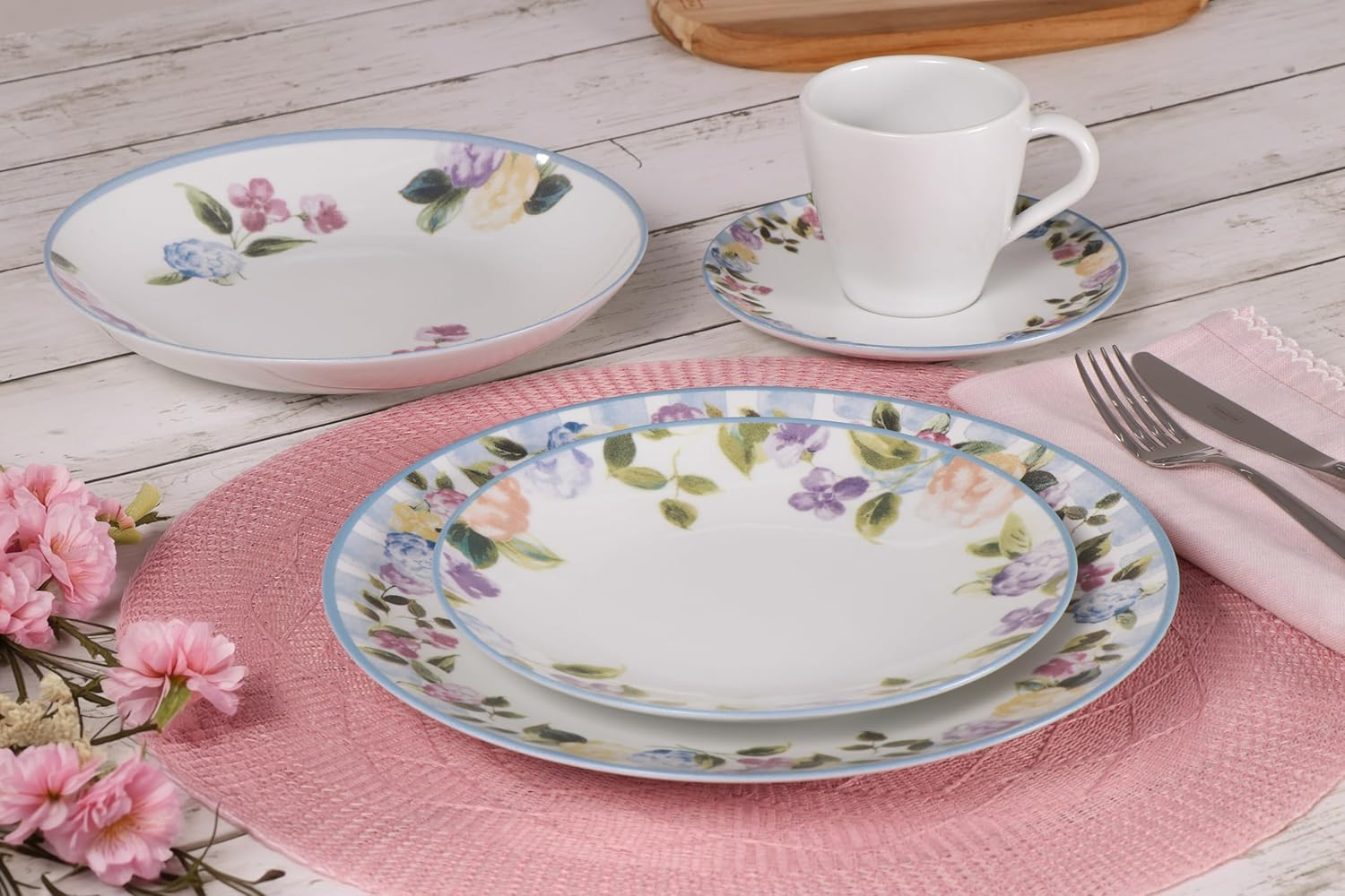 Aparelho de Jantar Tramontina Aura em Porcelana Decorada 20 Peças