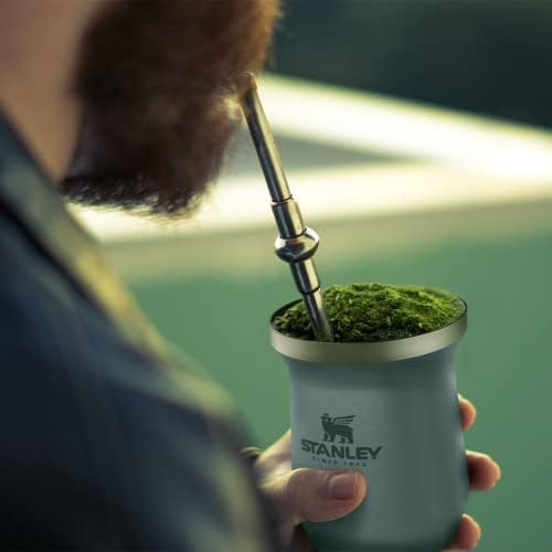 Stanley - Cuia Térmica para Mate, 200ml, Mantém as Bebidas Quentes, Aço Inoxidável, Lavável na Máquina de Lavar Louça, Hammertone Clay