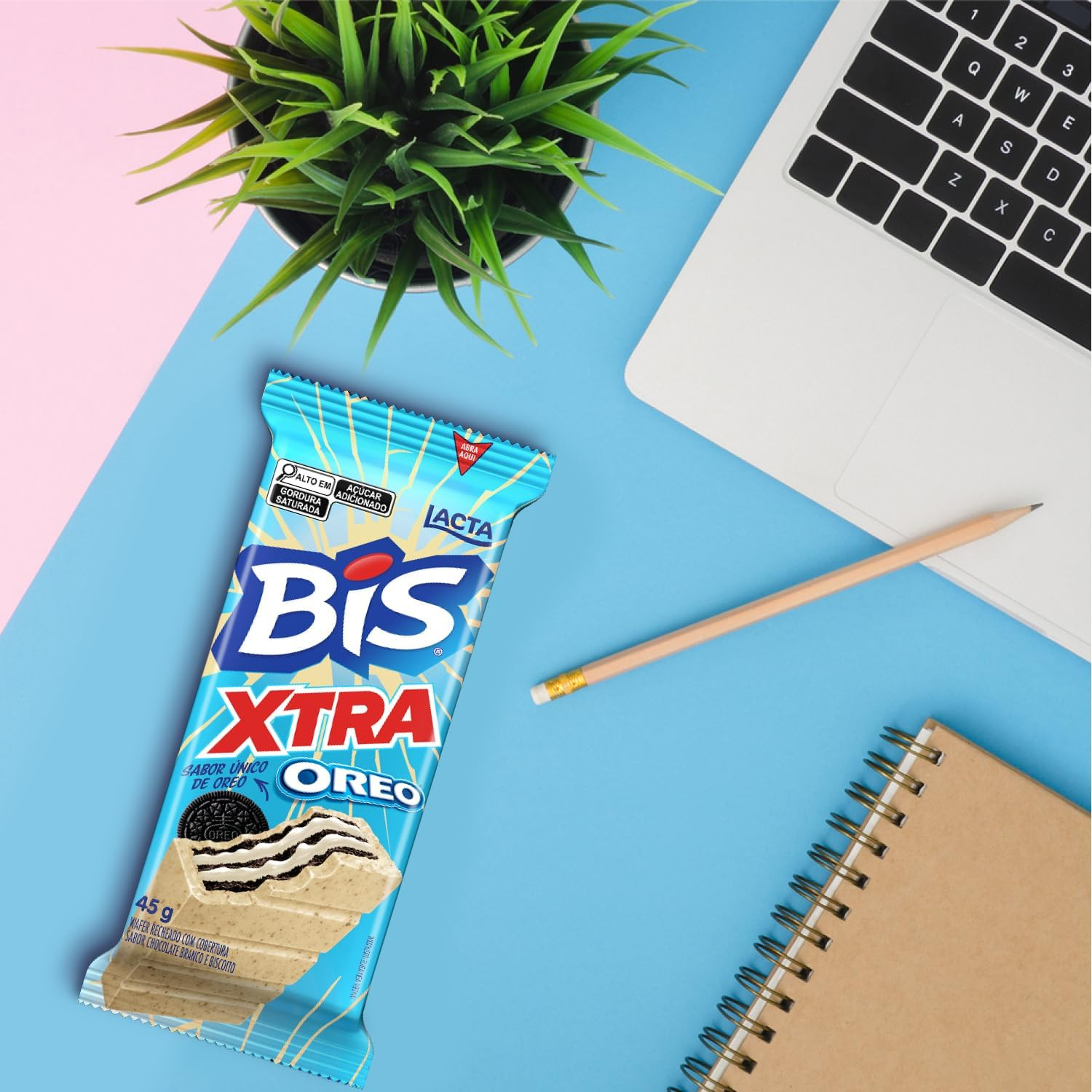 Lacta Bis Xtra Oreo - Caixa Com 24 Unidades De 45G