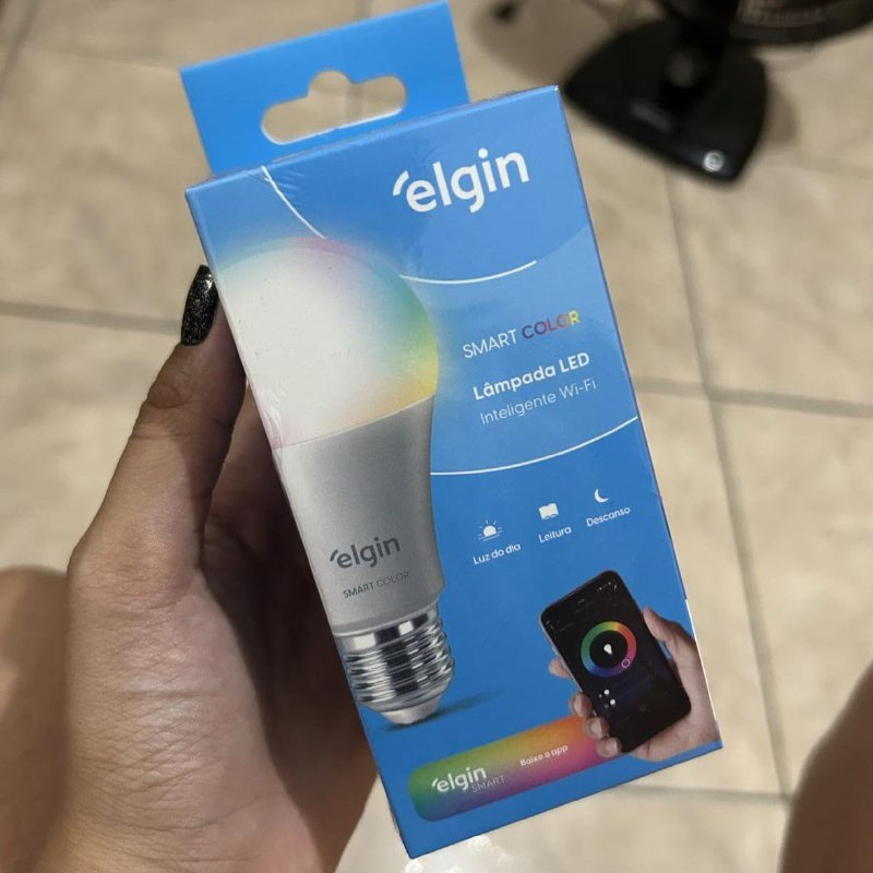 Lâmpada Inteligente Mais Potente 15W Smart Color RGB Wifi Elgin compatível com Alexa e Google Home