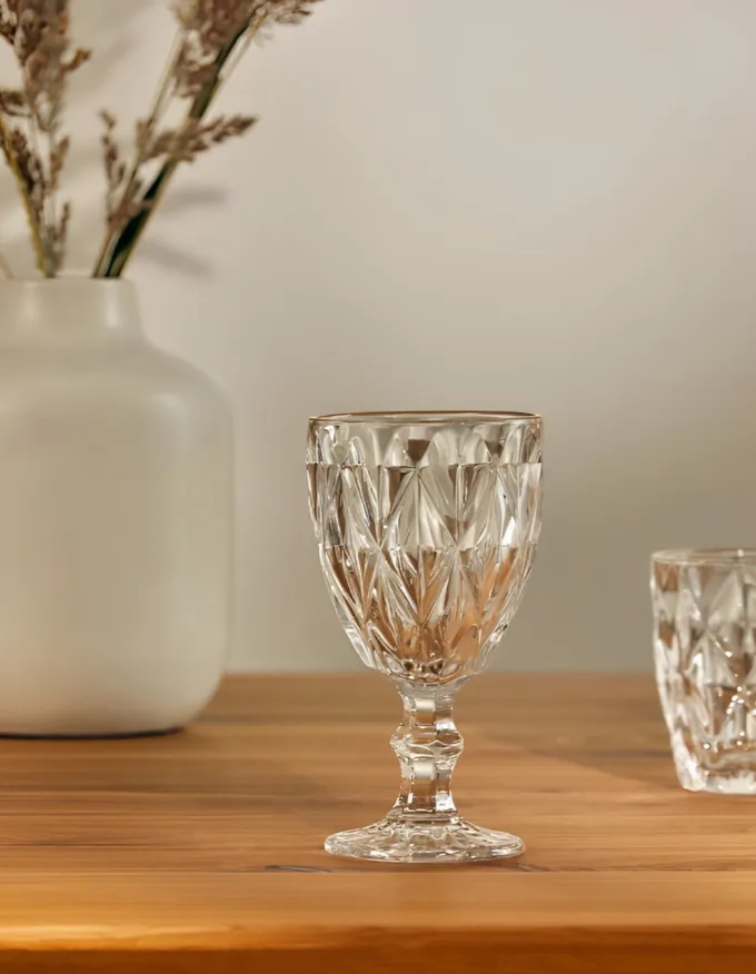 Jogo De 6 Taças Transparente Diamond Gamma 340ml