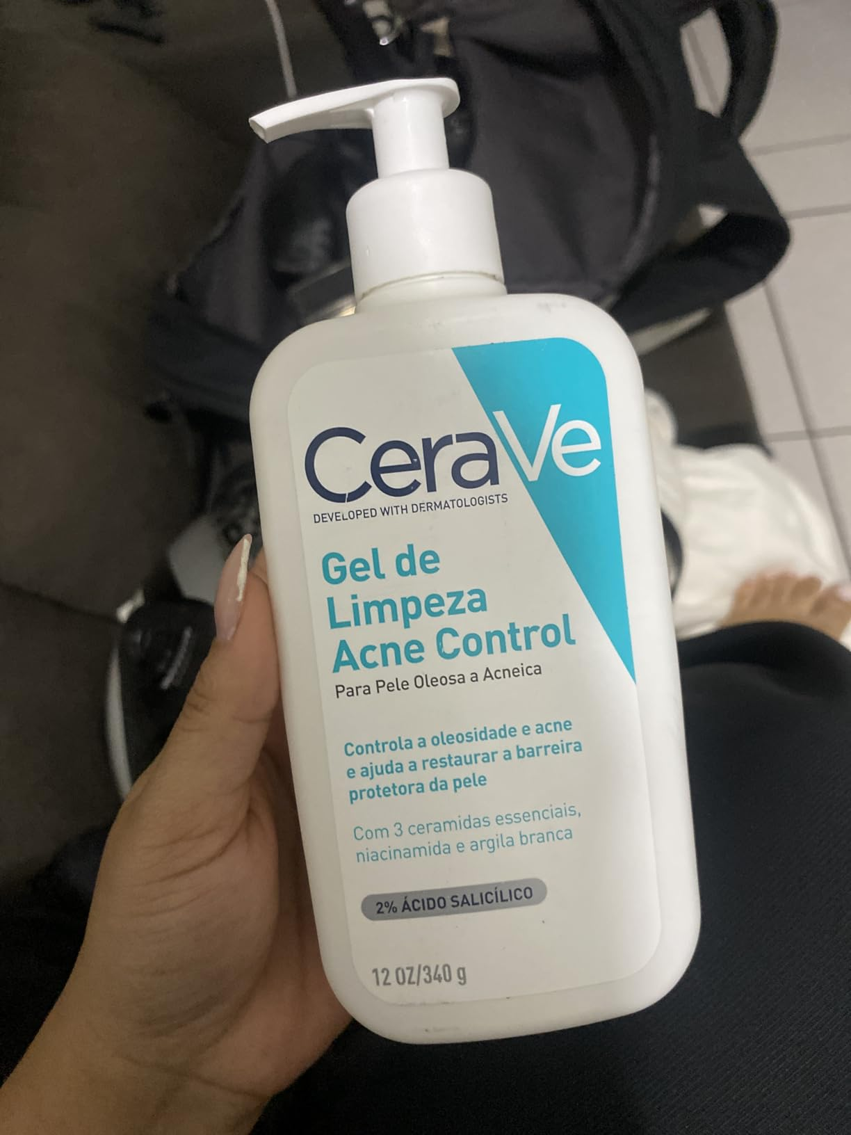 Cerave, Gel de Limpeza Acne Control com Niacinamida e Ácido Salicílico
