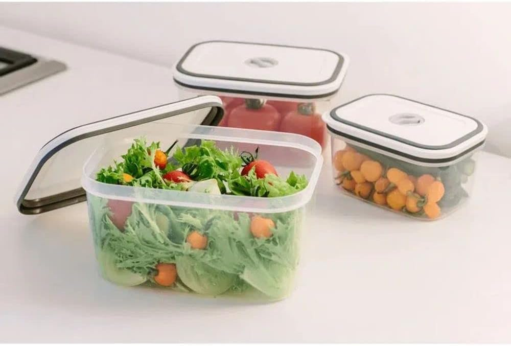 Electrolux Kit 4 Potes Herméticos de Plástico Quadrados