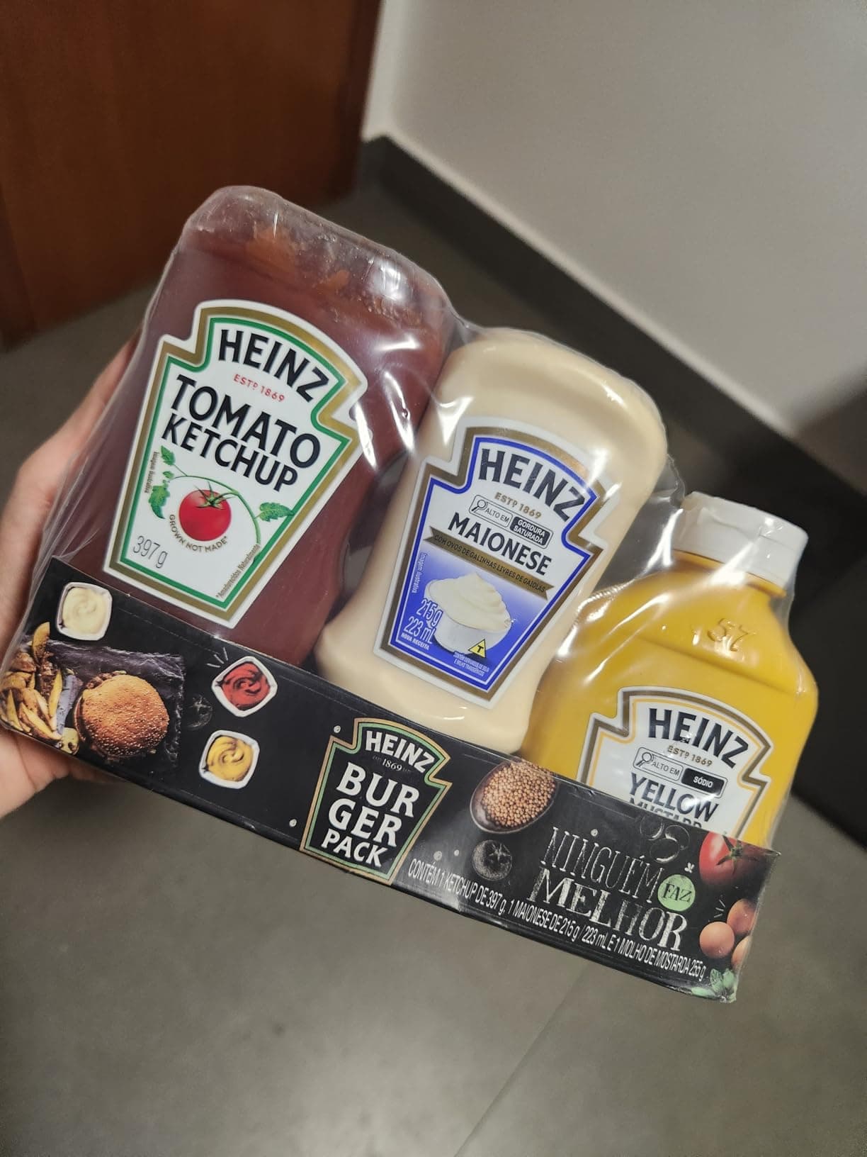 Heinz Pack Hamburguer Ketchup 397G   Maionese 215G   Mostarda 255gG