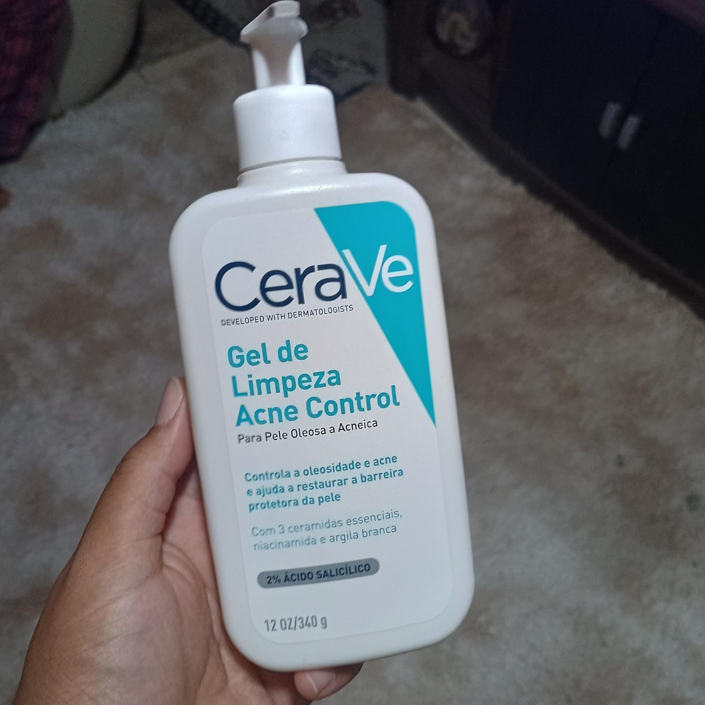 Cerave, Gel de Limpeza Acne Control com Niacinamida e Ácido Salicílico
