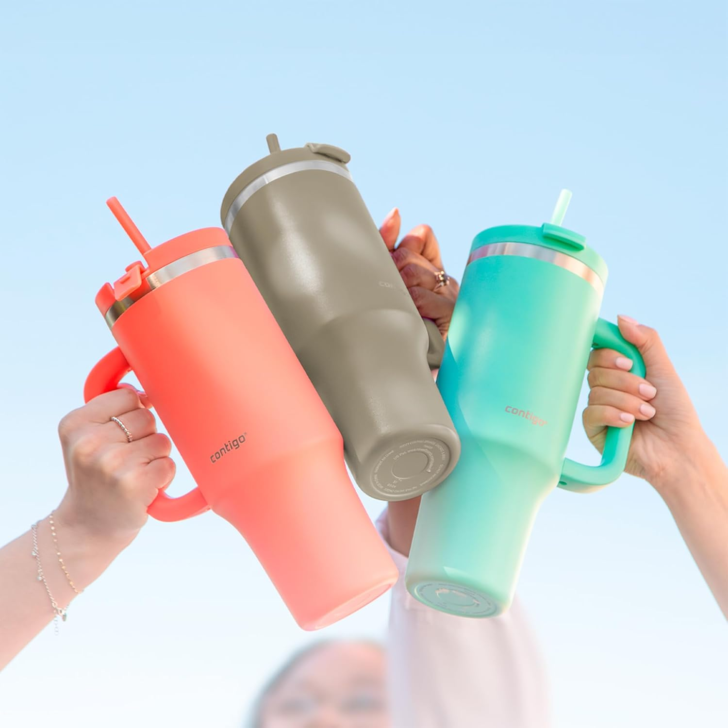 Copo Térmico com Canudo Streeterville 1,18L - Cinza