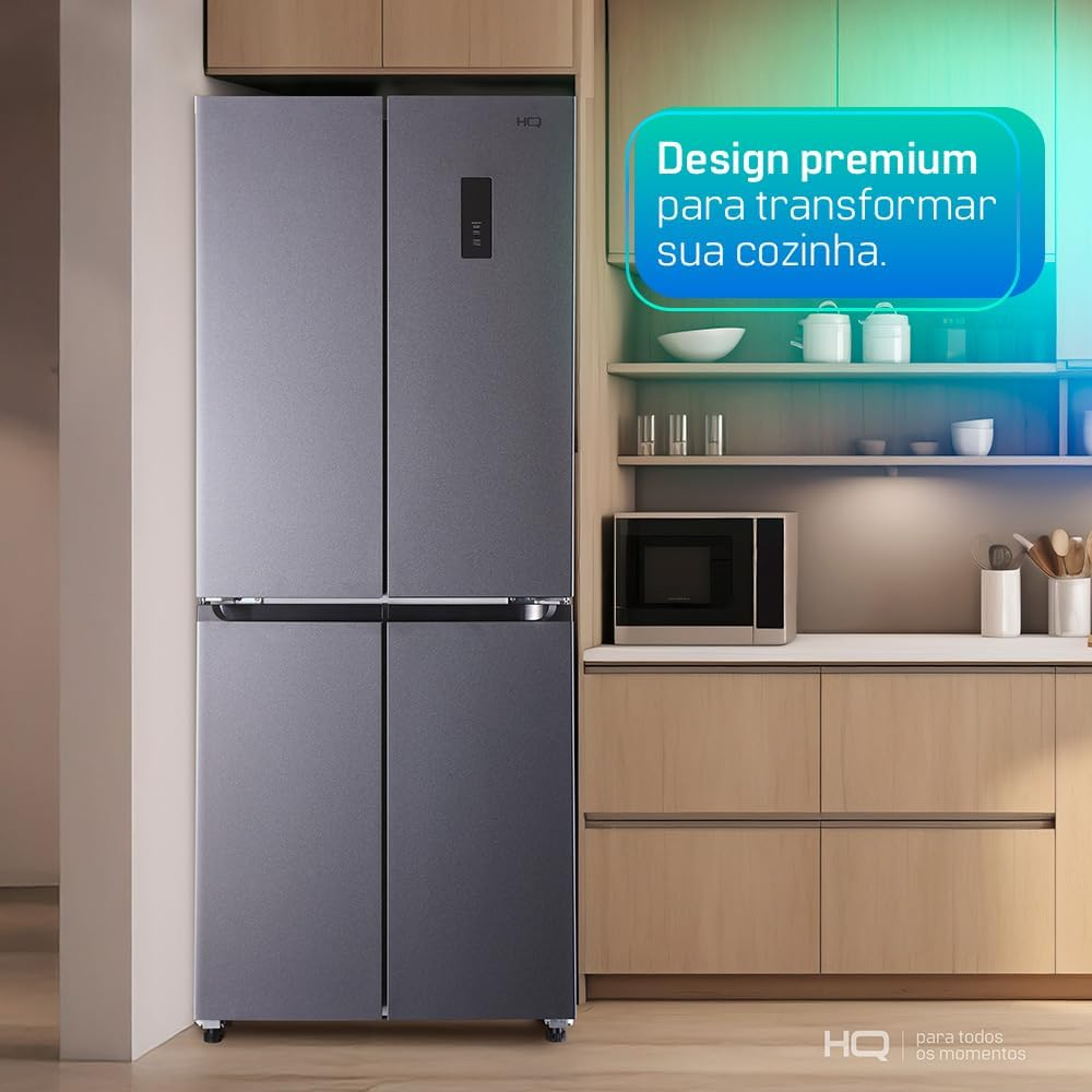 Geladeira Refrigerador HQ Frost Free Multidoor 426 Litros Prata HQ-426MDFF (220V)