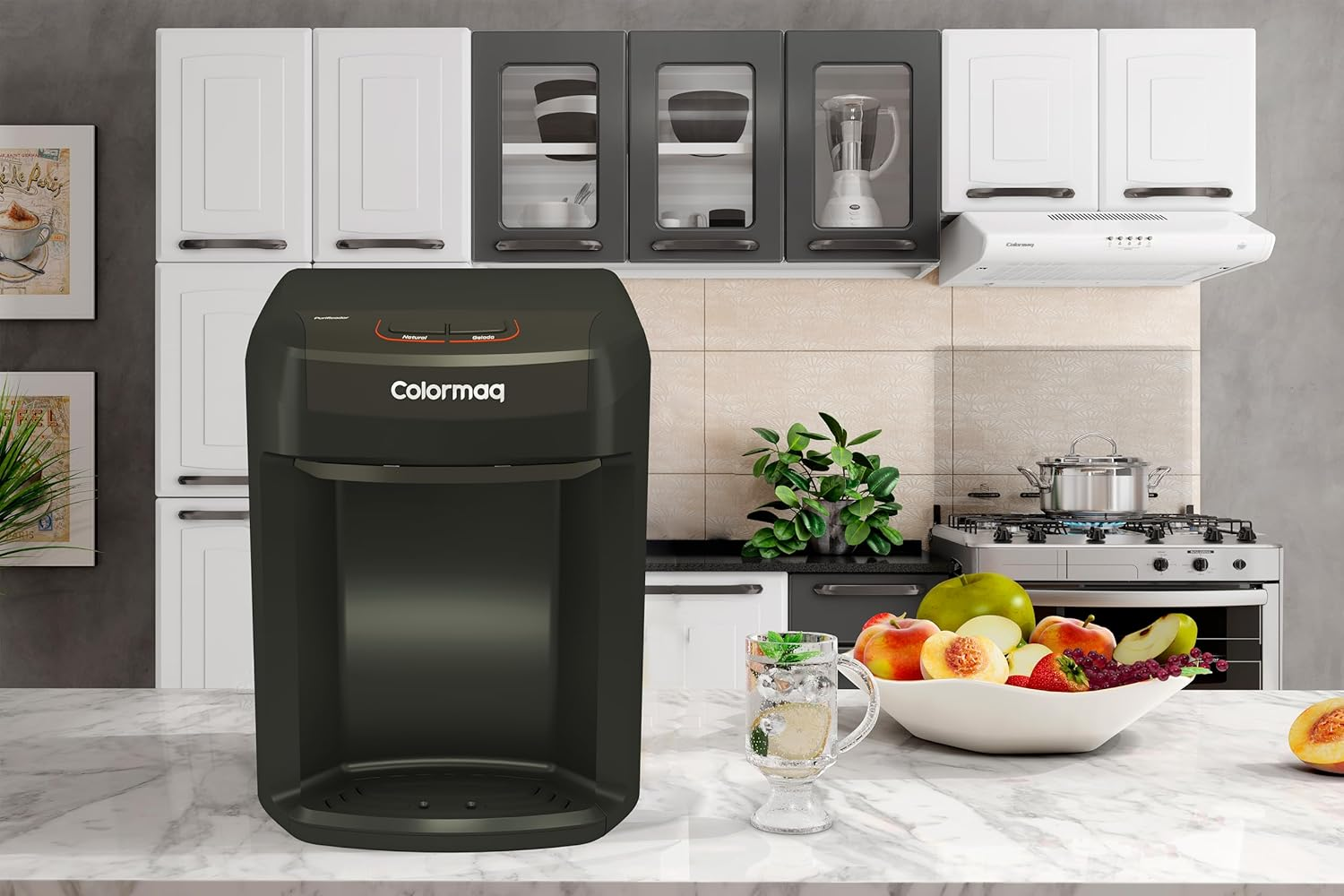 Purificador de Água Eletrônico Colormaq Natural/Gelada Grafito Bivolt