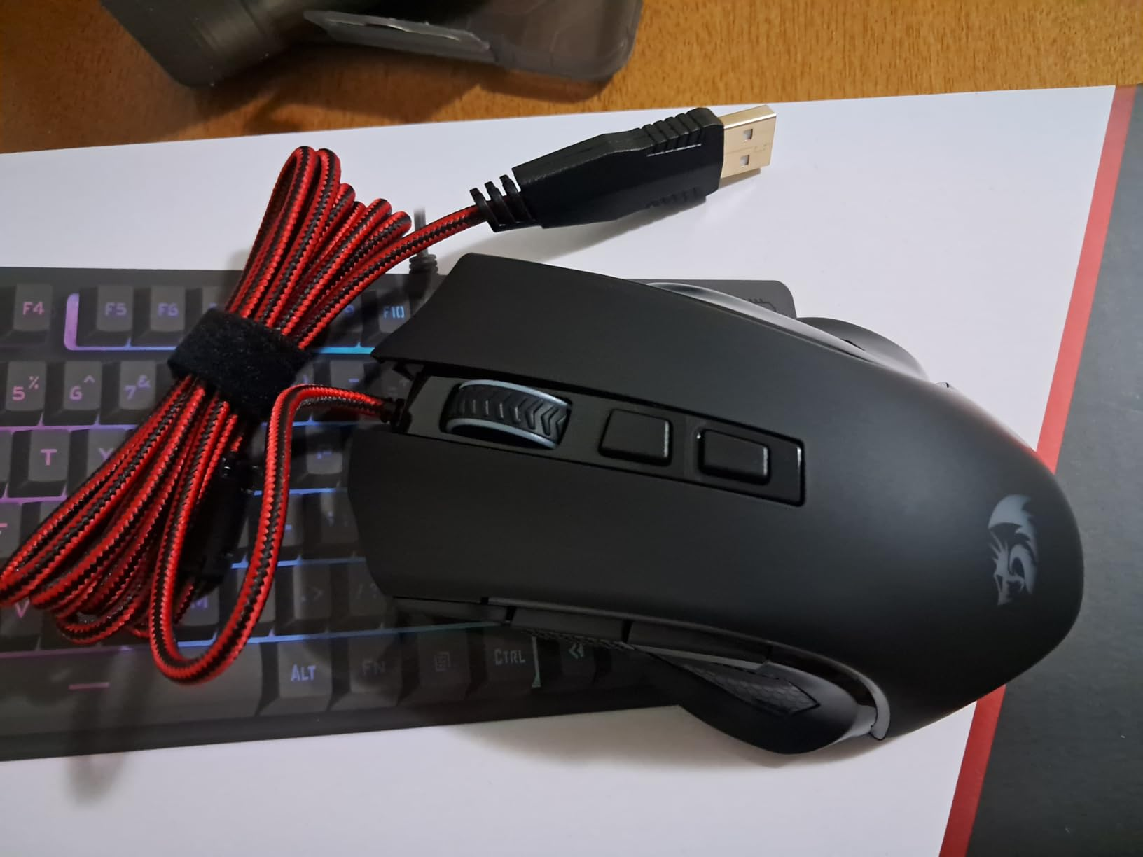 Mouse Gamer Redragon Griffin Preto RGB 7200 DPI M607