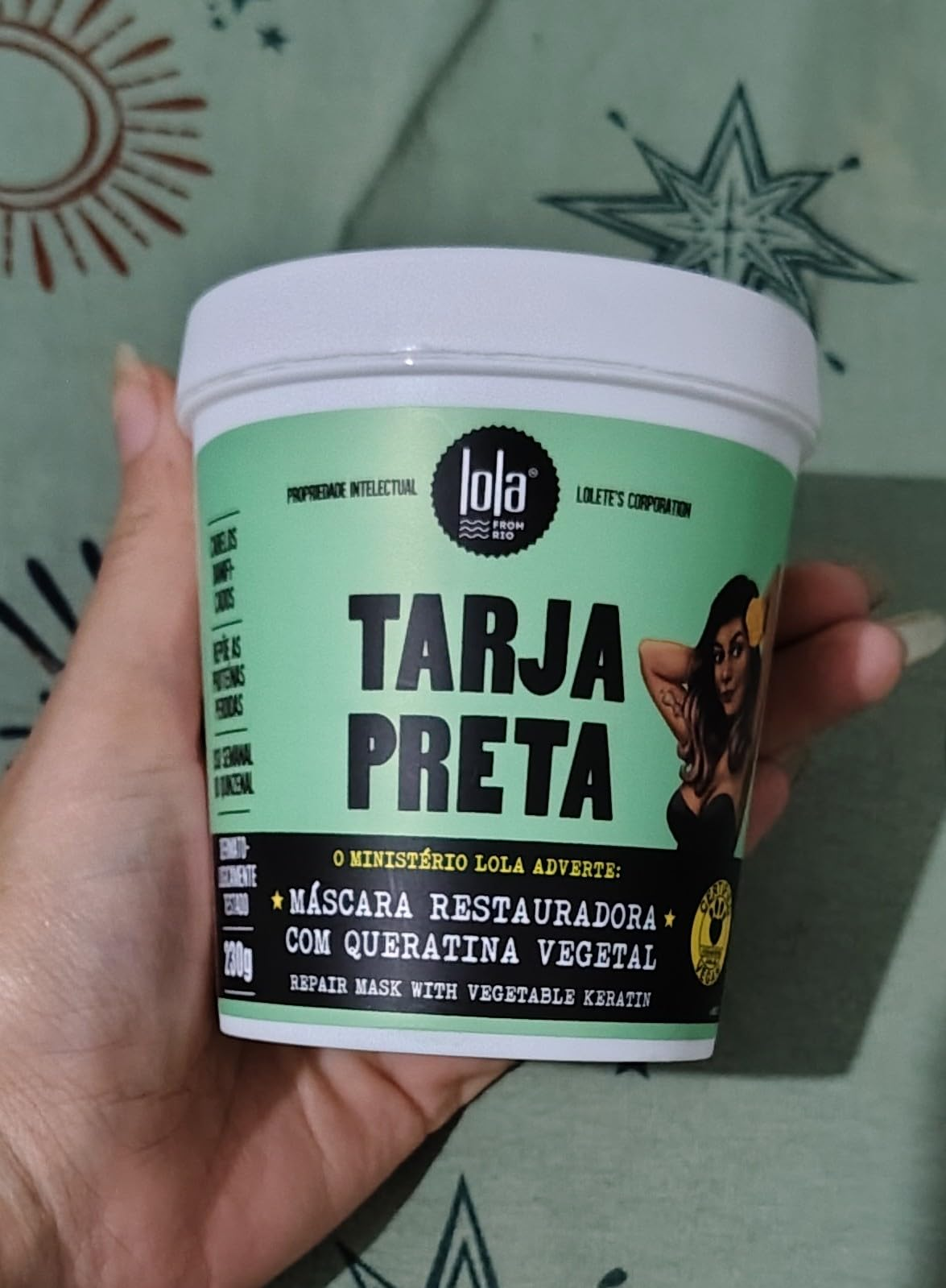 Tarja Preta Máscara de Queratina Vegetal 230g , Lola Cosmetics