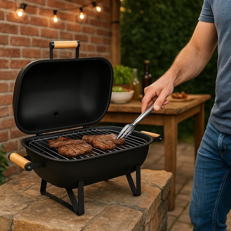 CHURRASQUEIRA MÓVEL PRO TORK TEXAS USA GRILL PRETO