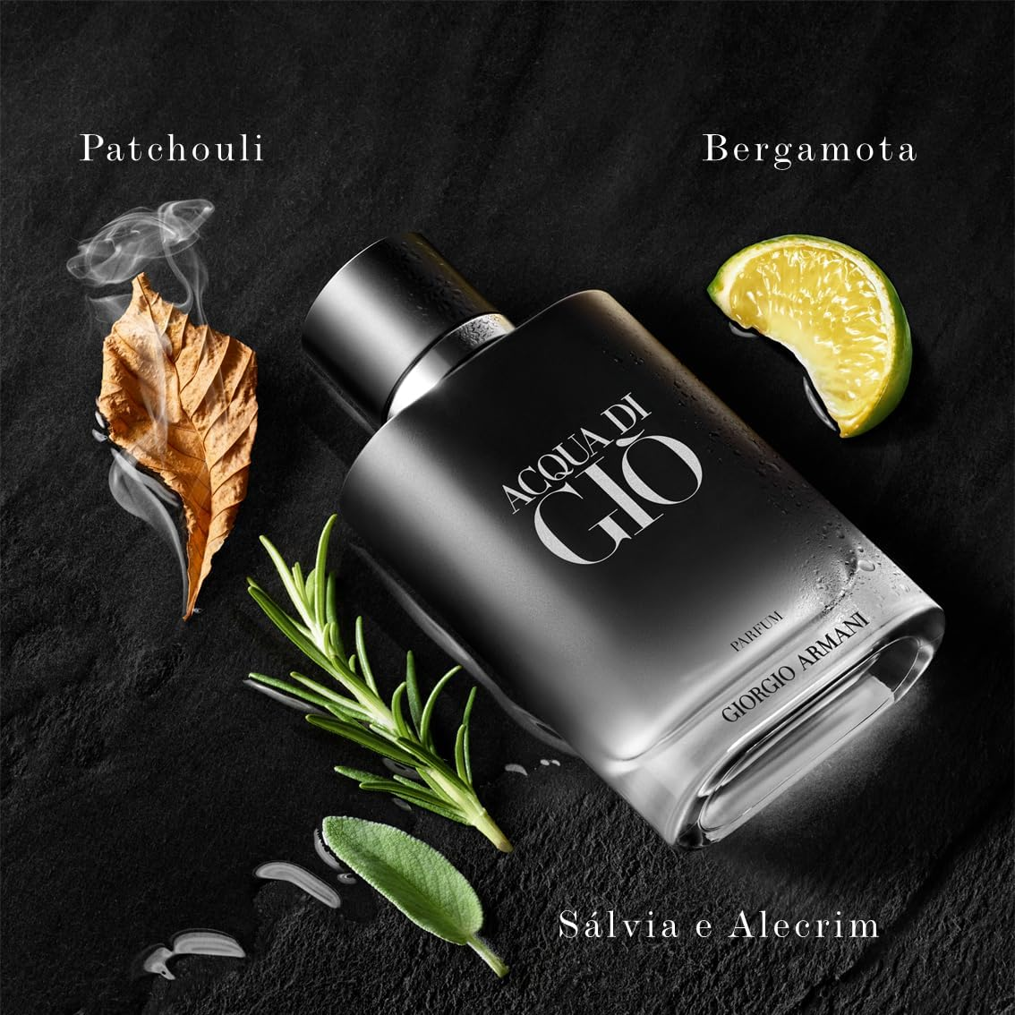 Armani Beauty, Acqua di Giò Parfum, Giorgio Armani, Perfume Masculino, Fragrância Aquática Amadeirada Intensa e Refrescante com Notas de Bergamota, Alecrim, Sálvia e Patchouli