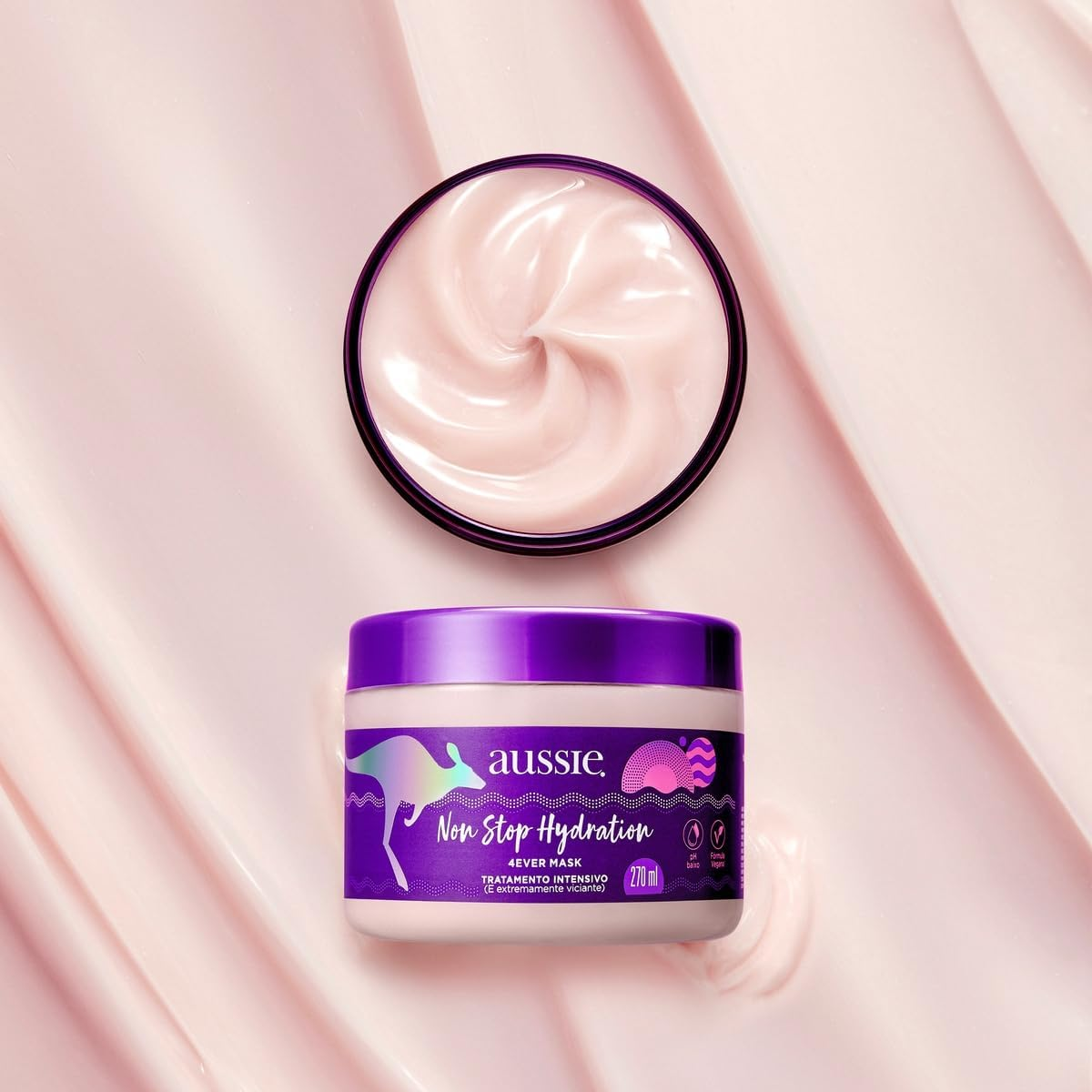 Máscara Capilar Aussie Non Stop Hydration 4EVER MASK Hidratação Duradoura, 270 ml