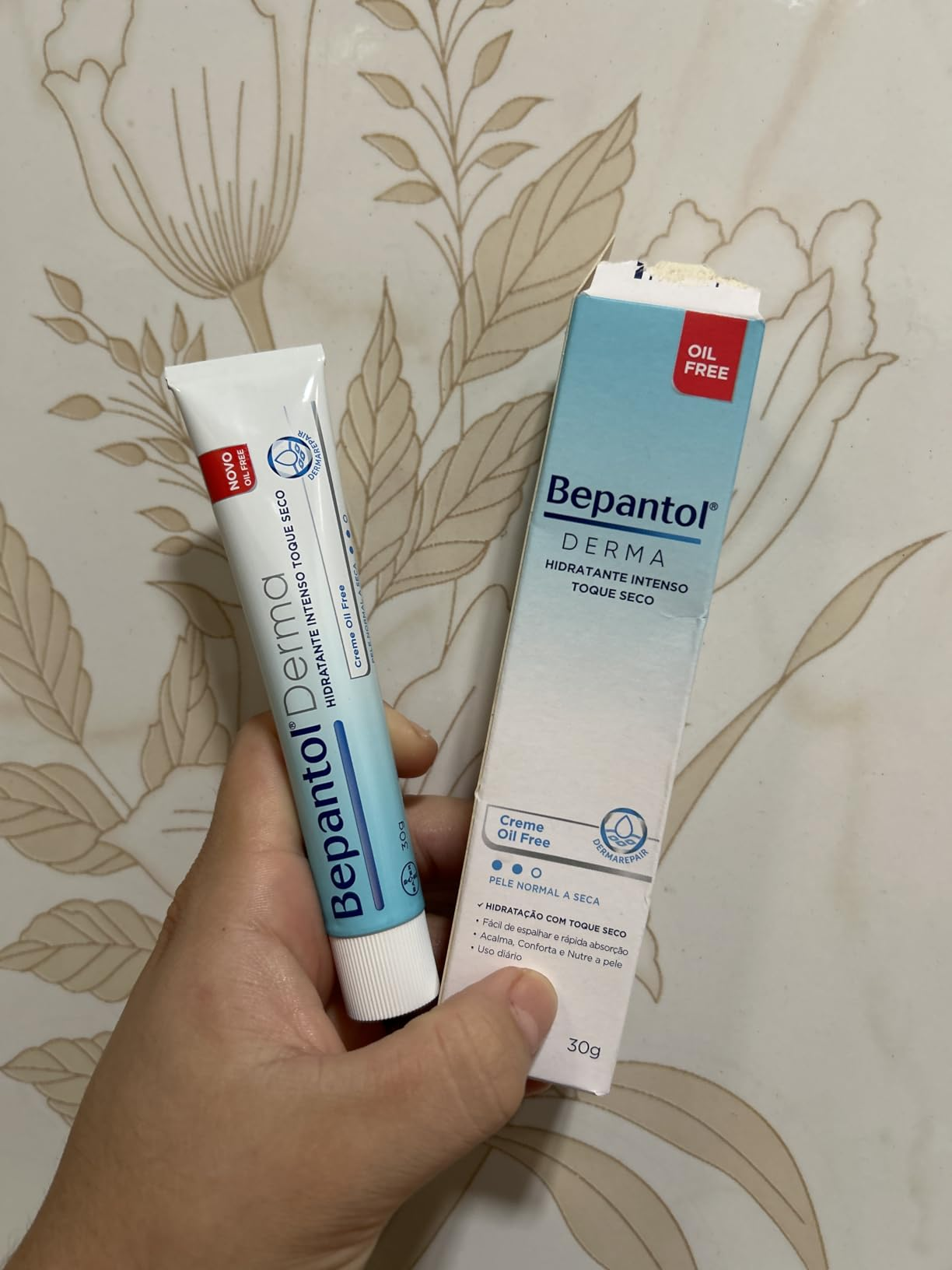 Bepantol Derma Toque Seco, Pele Normal a Seca, Hidratante Facial e Corporal, Bepantol Oil Free, 30g