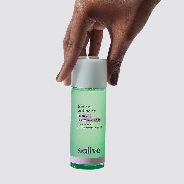 Tônico Sallve Antiacne 120ml Controle Oleosidade Combate Espinhas Pele Limpa Revitalizada Skincare Efeito Acelerado Beleza Natural Hidratação Secagem Rotina Eficaz Tratamento Renovação Estética Acne