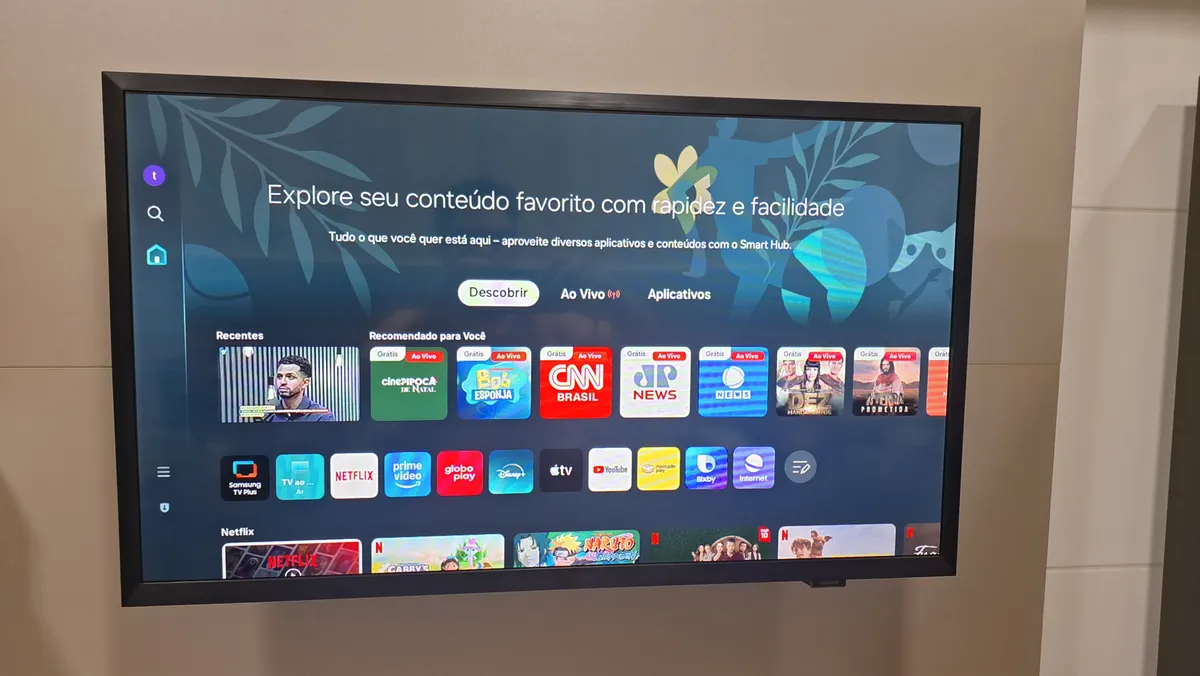 Smart Tv Samsung 32'' Hd Tizen Hdr Wi-fi Hdmi Monitor Bivolt Preta Preto