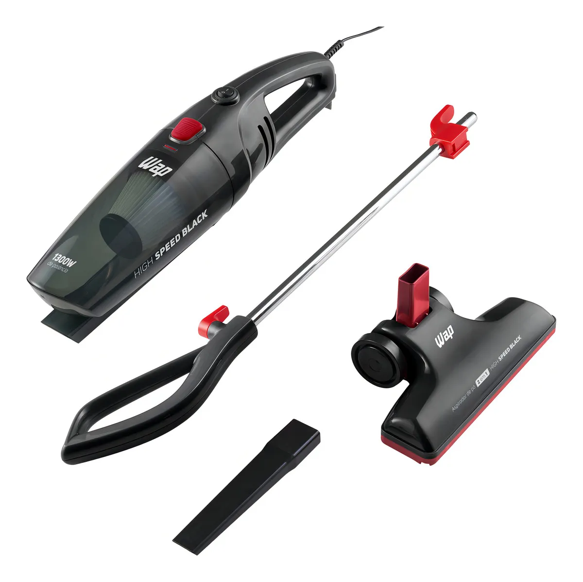Aspirador De mão Wap High Speed Black 1.2L preto e vermelho 60Hz