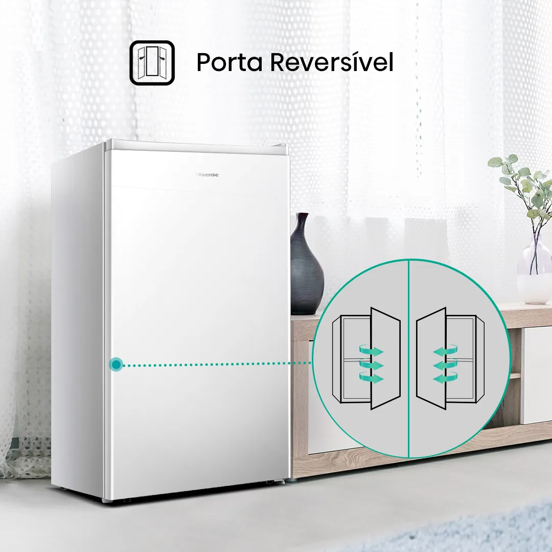 Frigobar Hisense 90l Porta Reversível Branco RR121NW2A