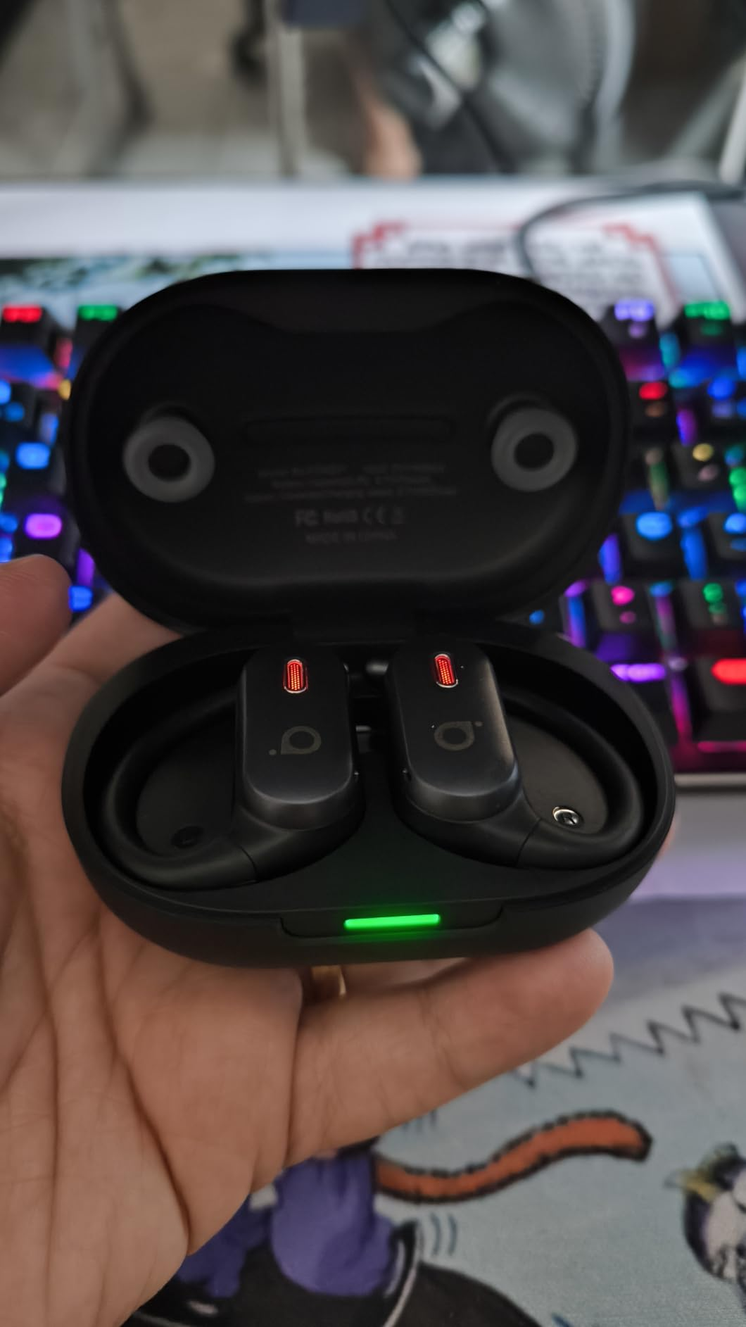 Basike Fone de Ouvido Bluetooth 5.4 TWS Esportivo, Som Hi-Fi Estéreo, ANC Cancelamento de Ruído 