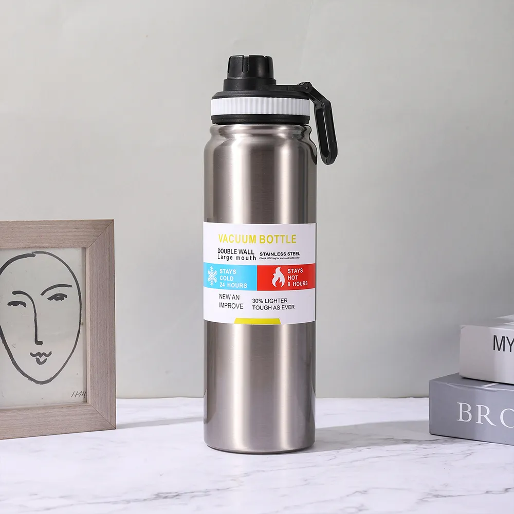 800mlgarrafa Térmica Água Squeeze Inox Academiaquente E Frio