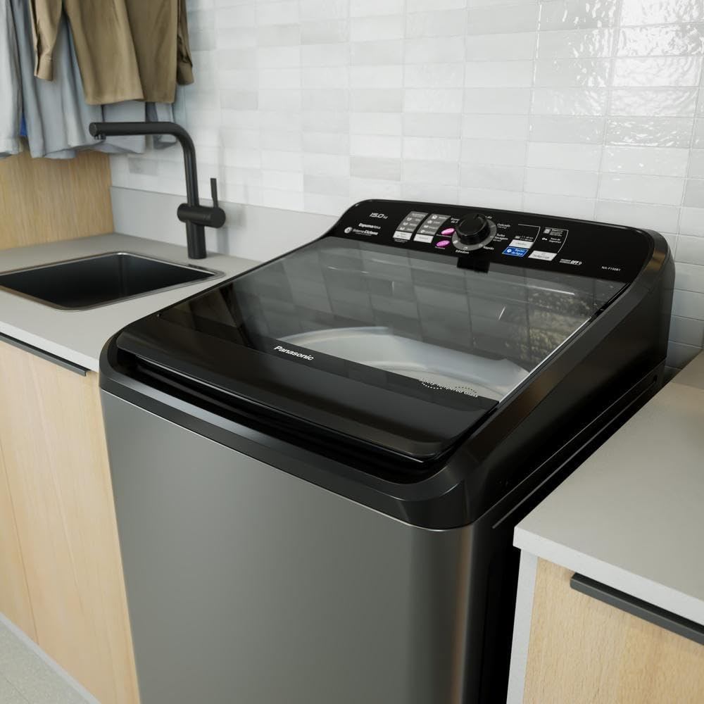 Panasonic Máquina de Lavar 15kg Titânio 220v NA-F150B1T