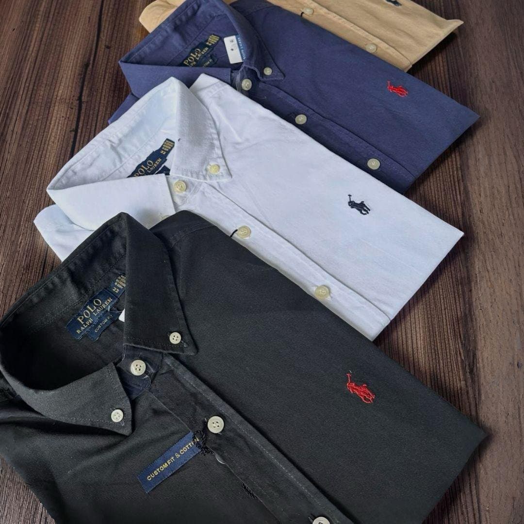 Camisa Social Ralph Oxford Importada Manga Longa Original