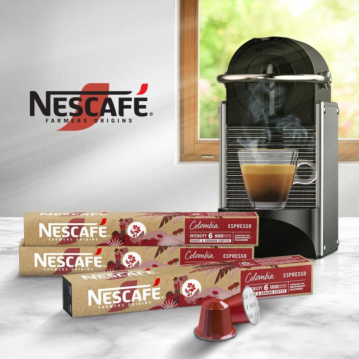 Café em Cápsula Compatível com Nespresso Nescafé Farmers Origins Colombia 10 Cápsulas