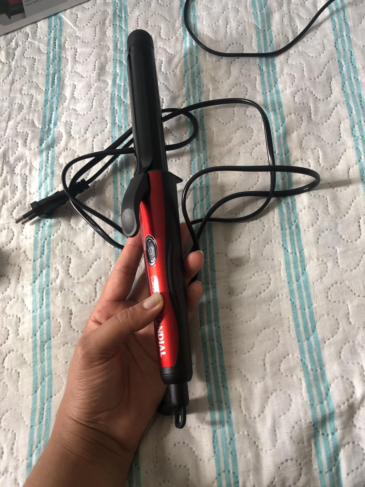 MONDIAL Modelador de Cachos, Preto/Vermelho, Bivolt - EM-12