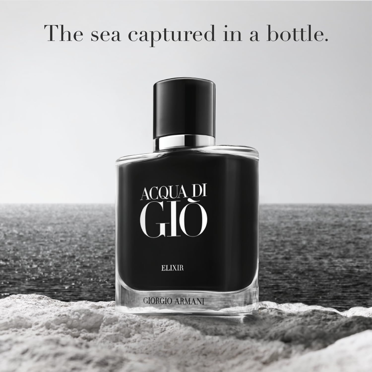 Armani Beauty, Acqua di Giò Elixir, 50ml, Giorgio Armani, Perfume Masculino Intenso, Fragrância Amadeirada Aquática com Notas de Bergamota, Mandarina Verde, Acorde de Violeta e Couro