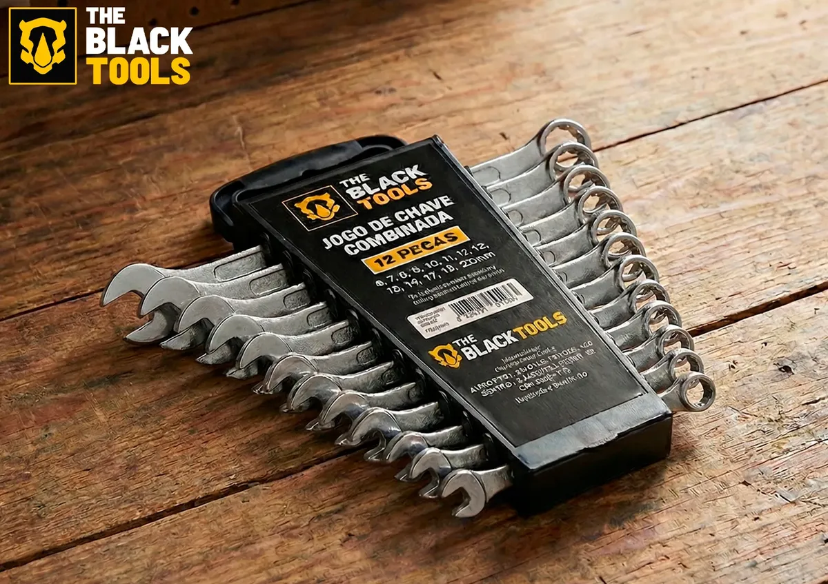 Kit Jogo De Chave Combinada  6 A 22 Mm 12 Peças Prateado