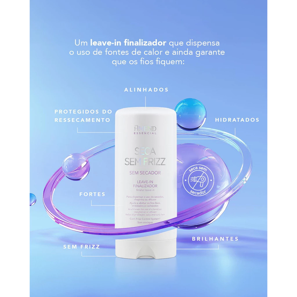Amend Essencial Seca Sem Frizz Leave-in Finalizador - 180g