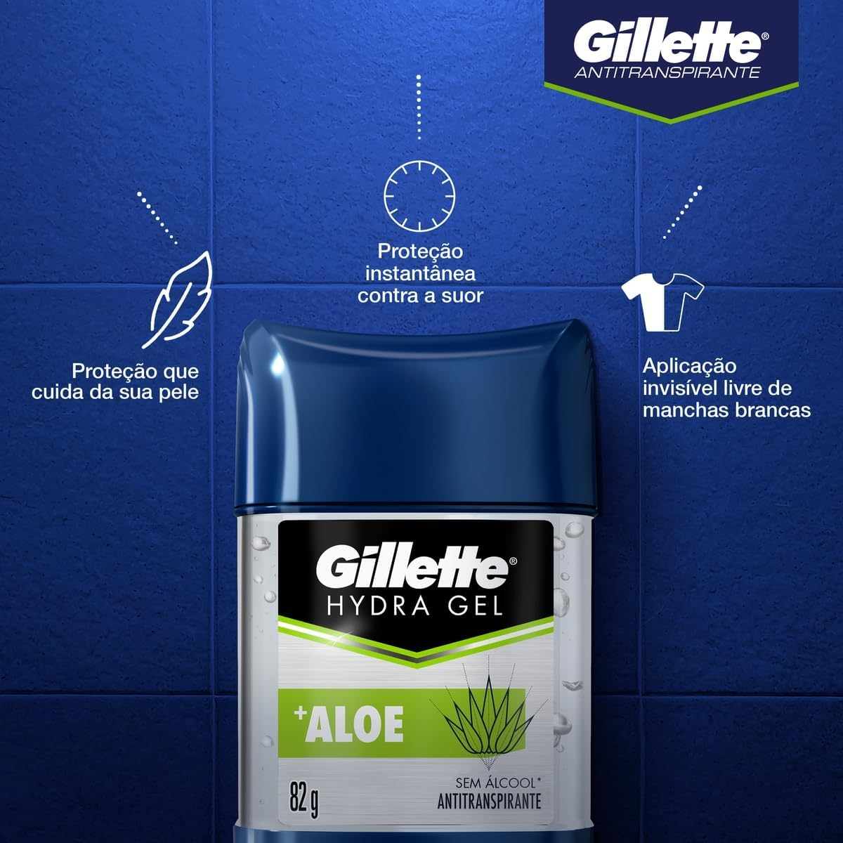 Desodorante Gel Antitranspirante Gillette Hydra Gel Aloe - 82g