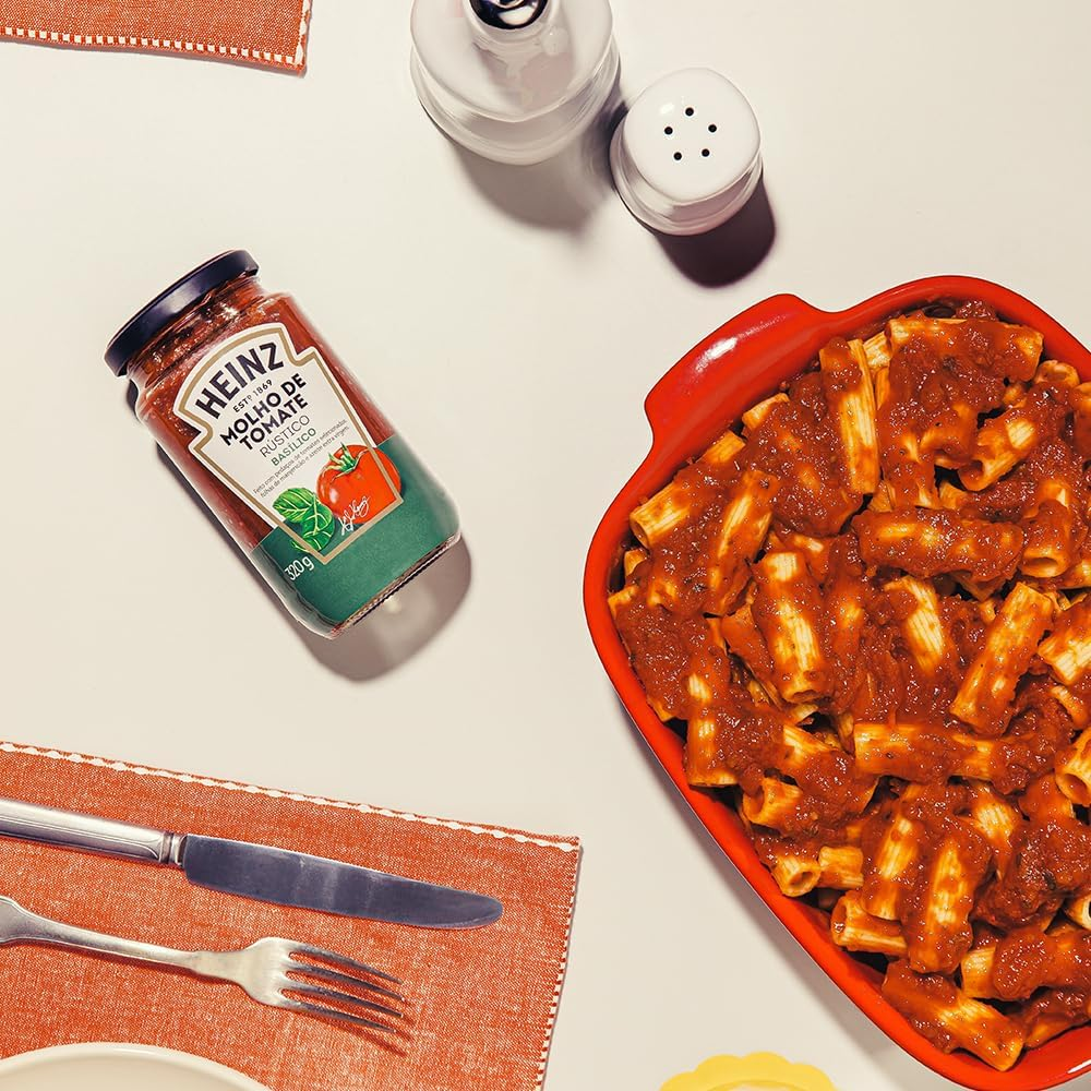Heinz Molho de Tomate Rústico Basílico em vidro, 320G